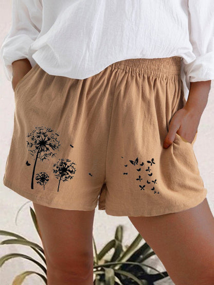 Short taille haute imprimé pissenlit Amélie Morin