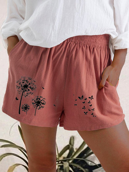 Short taille haute imprimé pissenlit Amélie Morin