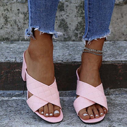 Sandales chics à talons carrés par Amélie Morin