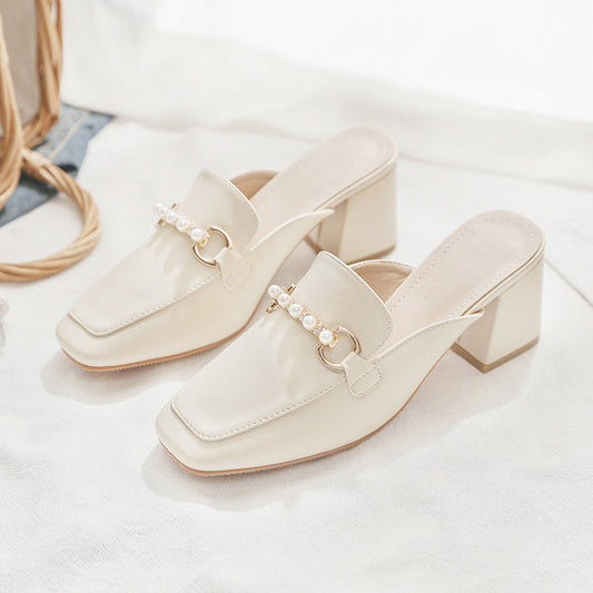 Chic Pinterest-Inspired Elizabeth Ainsley Block Heel Mules