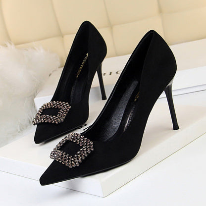 Elegant Rhinestone Stiletto Heels by Elizabeth Ainsley