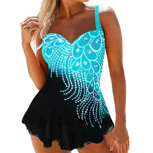 Maillot de bain bikini Amelie Morin à imprimé plumes glamour