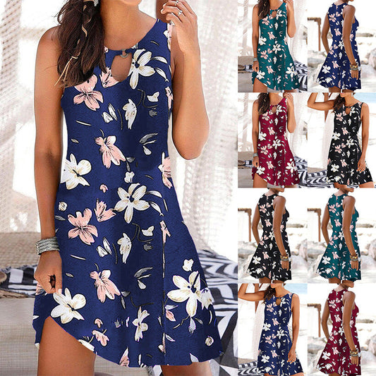 Floral Print Elizabeth Ainsley Summer Sling Dress