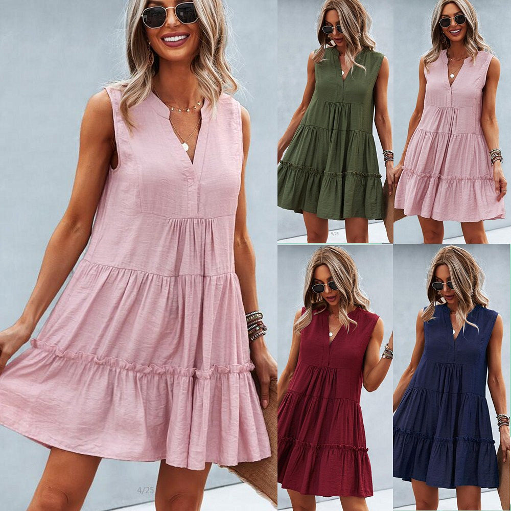 Chic V-Neck Sleeveless Dress by Elizabeth Ainsley