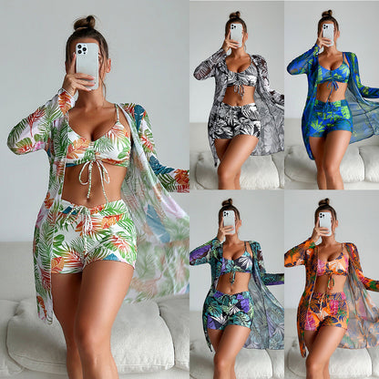 Vibrant Print Elizabeth Ainsley Three-Piece Bikini Set