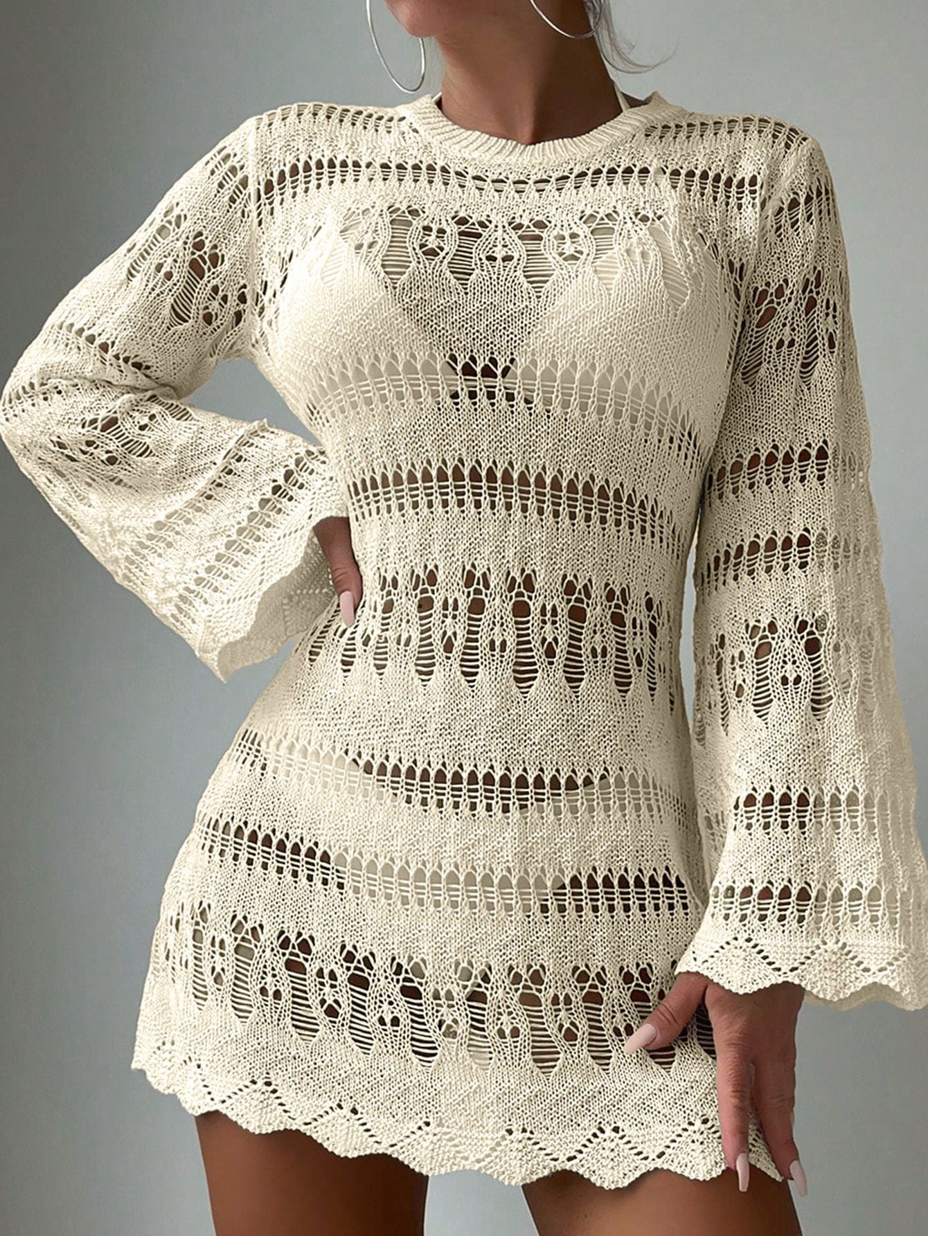 Cache-maillot de plage chic en crochet Amélie Morin