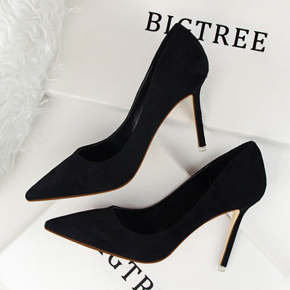 Chic Suede Pointed Heels by Elizabeth Ainsley