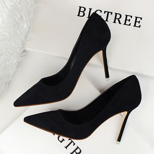 Chic Suede Pointed Heels by Elizabeth Ainsley