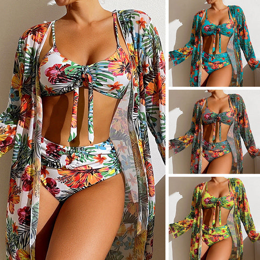 Floral Split Bikini Set by Elizabeth Ainsley