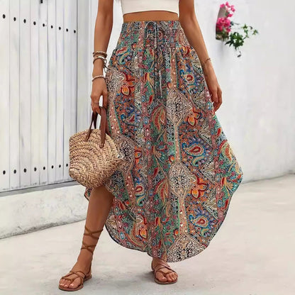 Boho Floral Elizabeth Ainsley A-Line Skirt