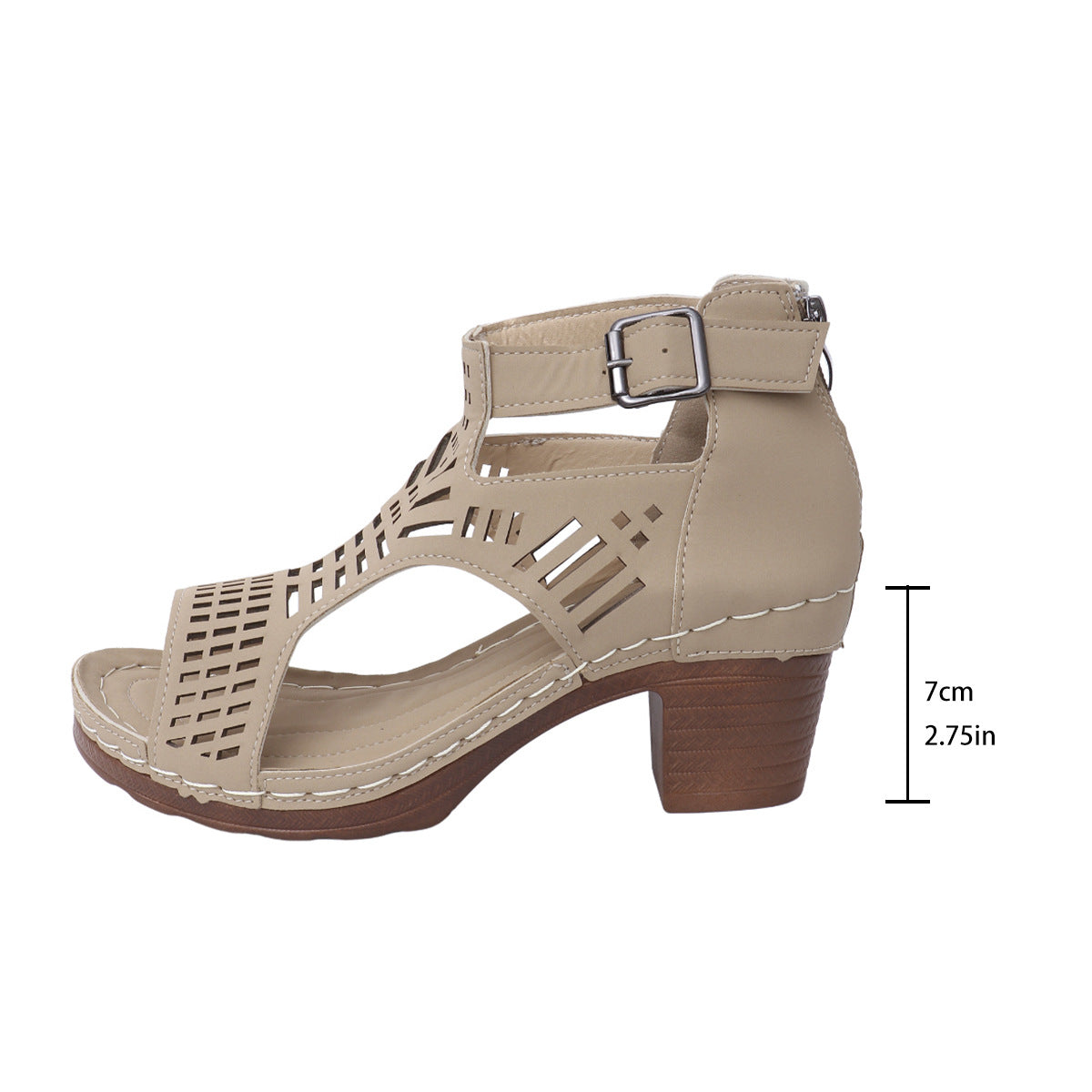Sandales chics à découpes et à talons compensés Amelie Morin