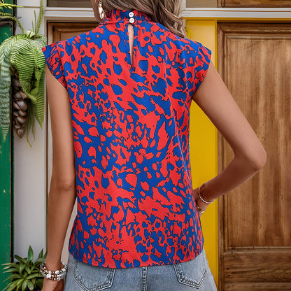 Blouse d'été Amélie Morin à imprimé graffiti vibrant