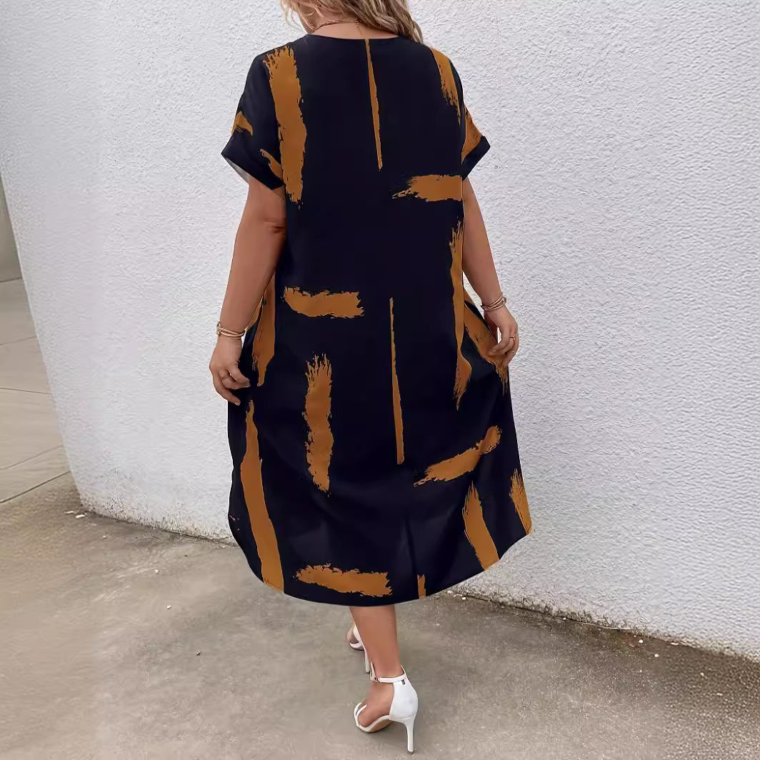 Robe longue Dolman géométrique moderne Amélie Morin