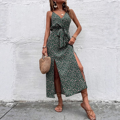 Bohemian Floral Elizabeth Ainsley Summer Strap Dress