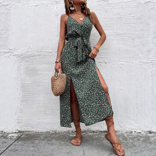 Bohemian Floral Elizabeth Ainsley Summer Strap Dress
