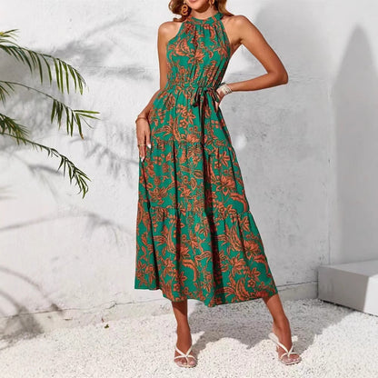Robe d'été sans manches à fleurs bohèmes Amélie Morin