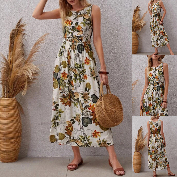 Robe trapèze en coton à imprimé floral signée Amélie Morin