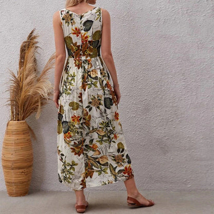 Robe trapèze en coton à imprimé floral signée Amélie Morin