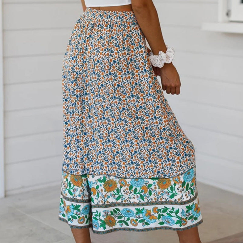 Pantalon droit à imprimé floral Amélie Morin