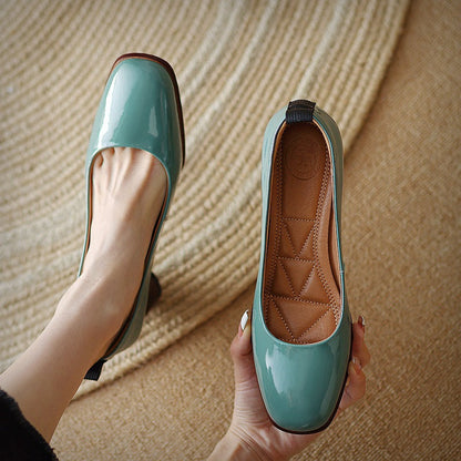 Escarpins élégants en cuir à talons compensés par Amélie Morin