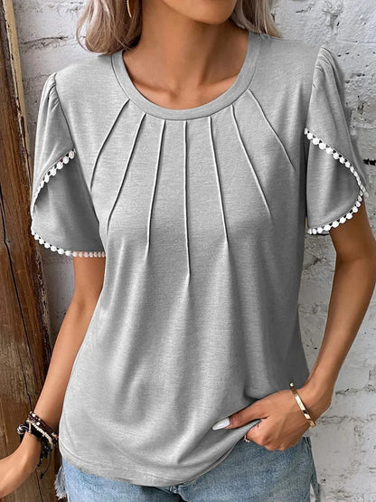 T-shirt d'été chic à manches tulipe Amélie Morin