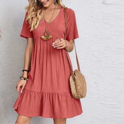 Chic Summer V-Neck Dress by Elizabeth Ainsley
