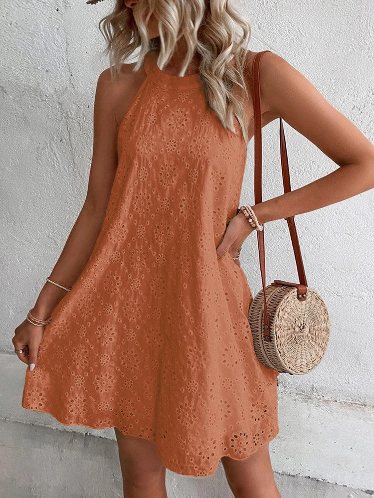 Robe sans manches en dentelle chic Amélie Morin