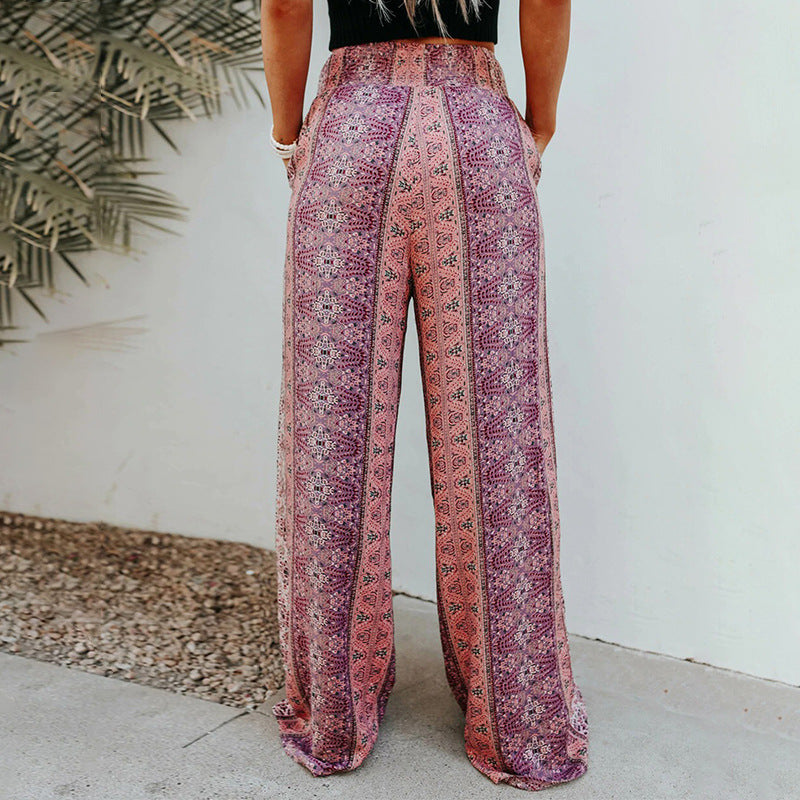 Pantalon large imprimé bohème par Amélie Morin