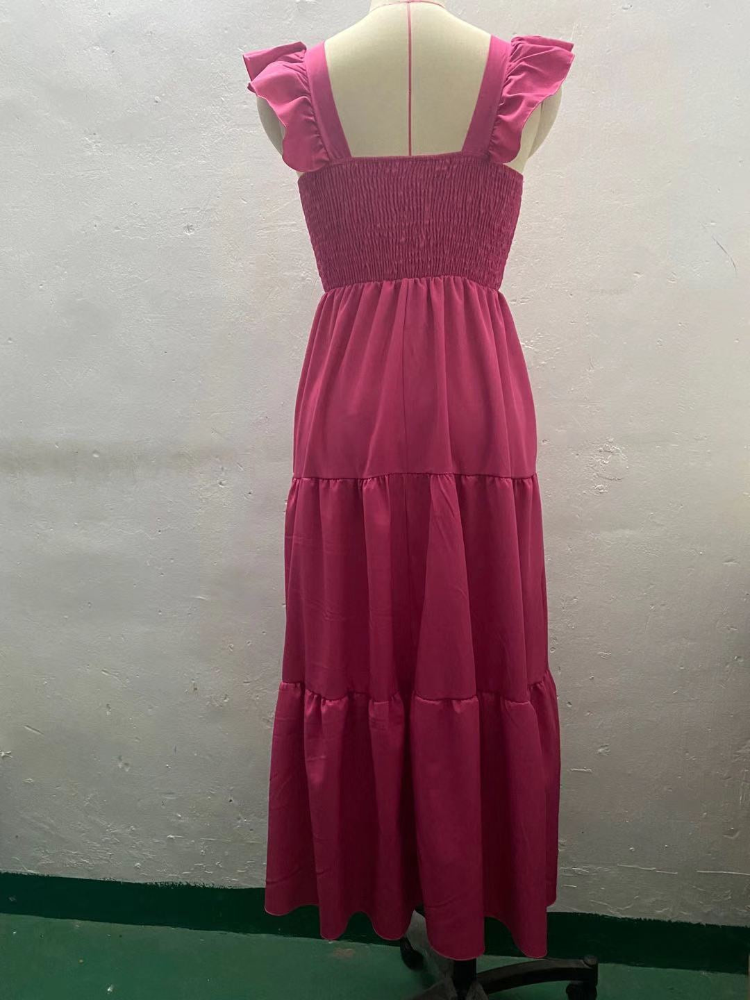 Robe longue chic à volants signée Amélie Morin