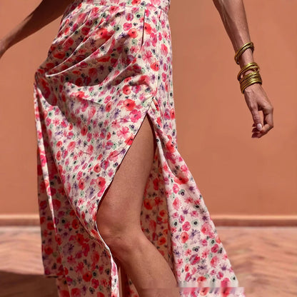 Jupe maxi élégante à fleurs Amélie Morin pour tous les jours