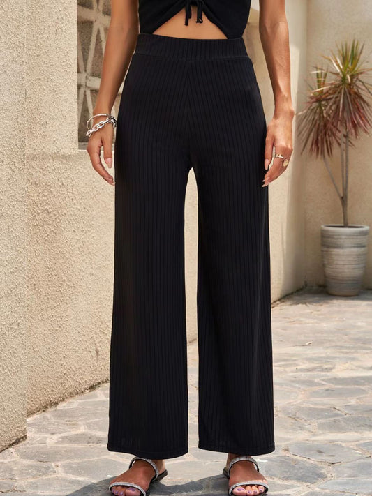 Pantalon stretch à jambes larges par Amélie Morin