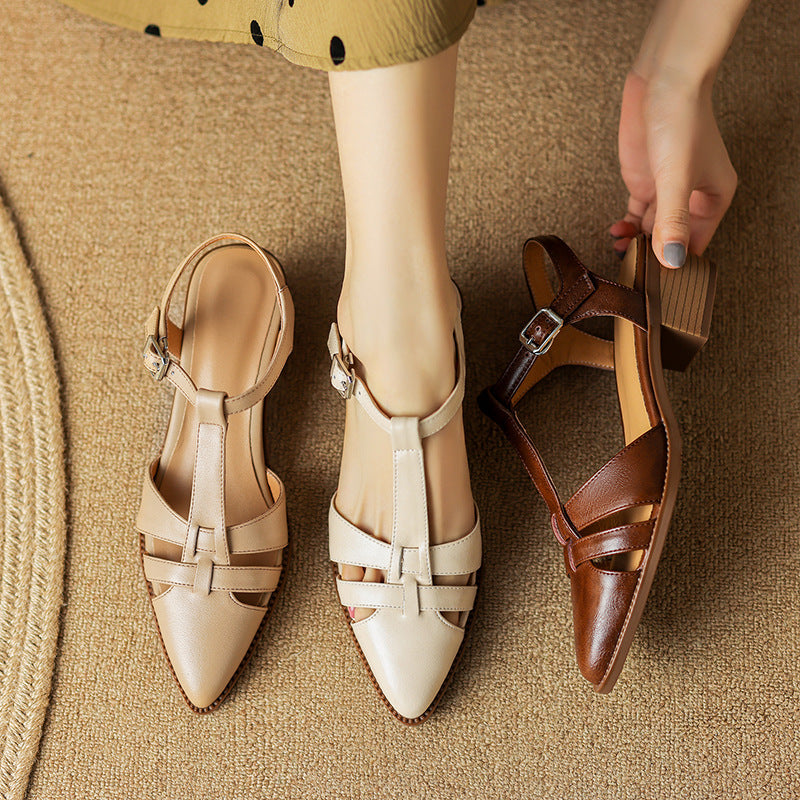 Retro Roman Closed Toe Sandals by Elizabeth Ainsley