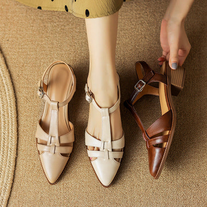 Retro Roman Closed Toe Sandals by Elizabeth Ainsley
