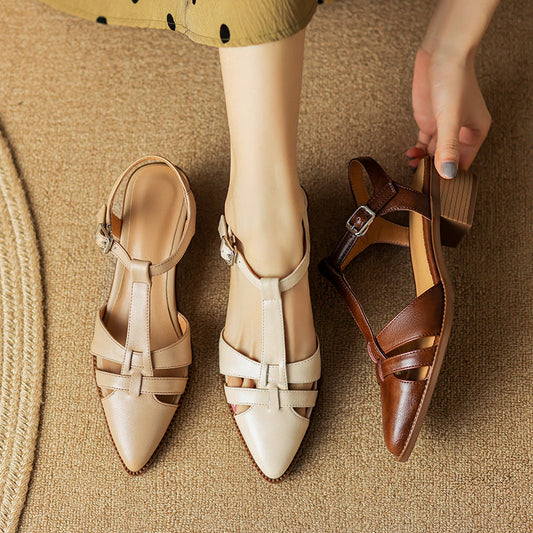 Retro Roman Closed Toe Sandals by Elizabeth Ainsley