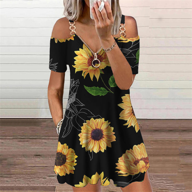 Robe courte imprimée chic par Amélie Morin