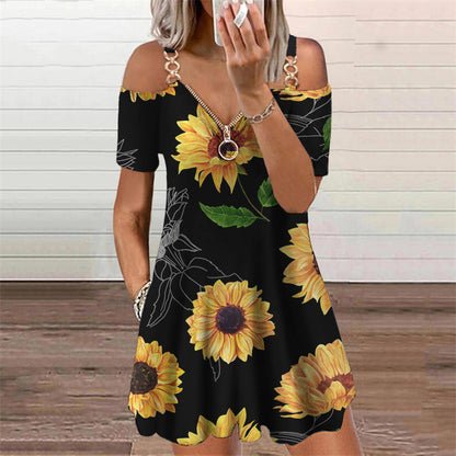 Robe courte imprimée chic par Amélie Morin