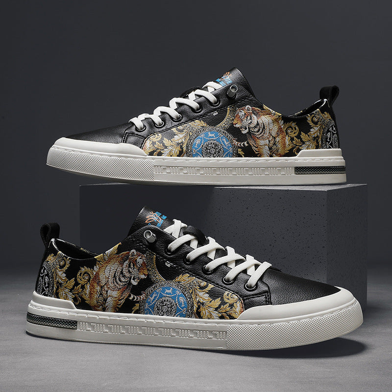 Baskets artisanales en cuir Amelie Morin pour homme, style quotidien