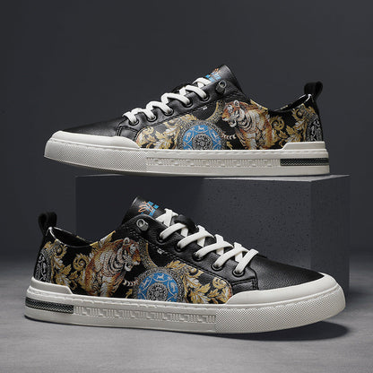 Baskets artisanales en cuir Amelie Morin pour homme, style quotidien