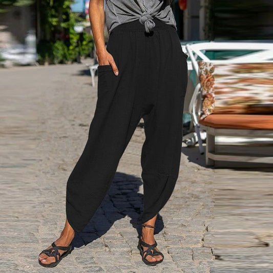 Pantalon décontracté en coton Amelie Morin, coupe ample