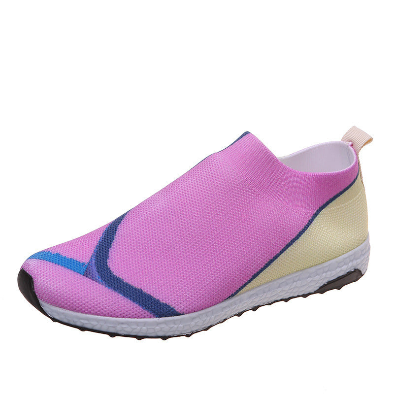 Baskets en maille colorblock par Amélie Morin