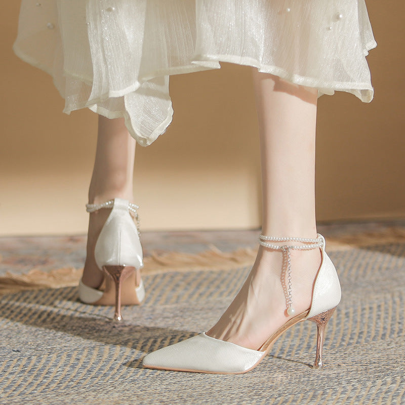 Elegant Elizabeth Ainsley Stiletto Buckle Sandals