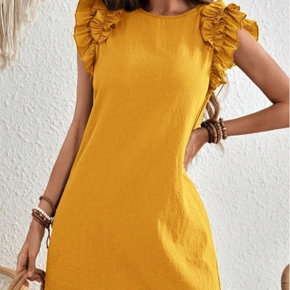 Robe d'été chic à manches à volants Amélie Morin