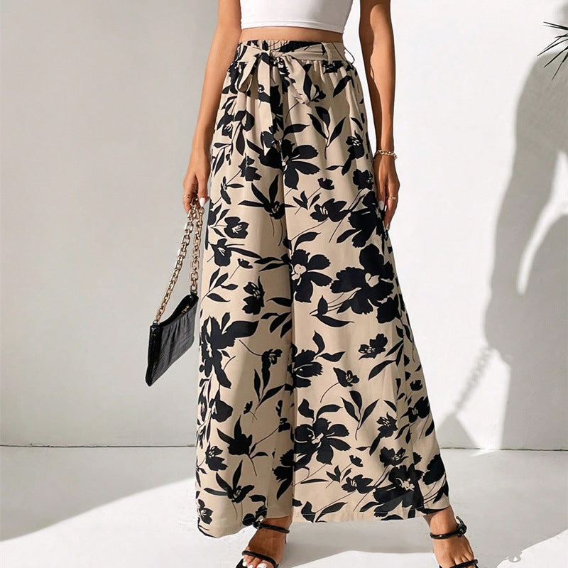 Floral High Waist Wide Leg Pants by Elizabeth Ainsley