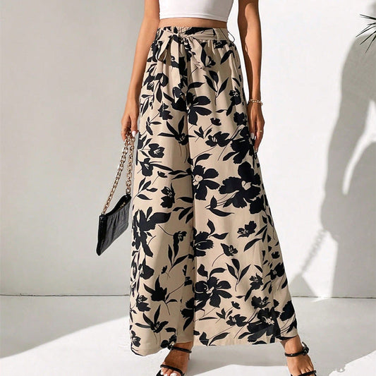 Floral High Waist Wide Leg Pants by Elizabeth Ainsley