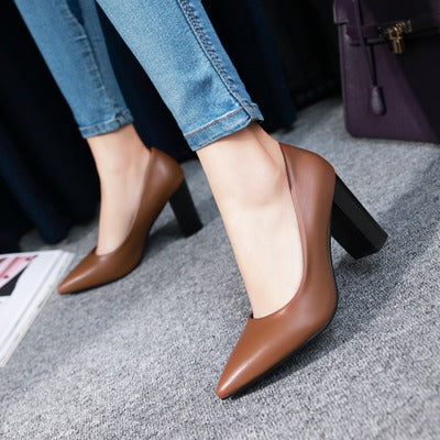 Escarpins chics à talons carrés Amelie Morin