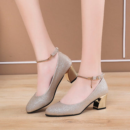 Elegant Elizabeth Ainsley Chunky Heel Pumps