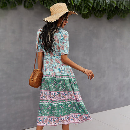 Robe bohème à imprimé floral Amelie Morin style été