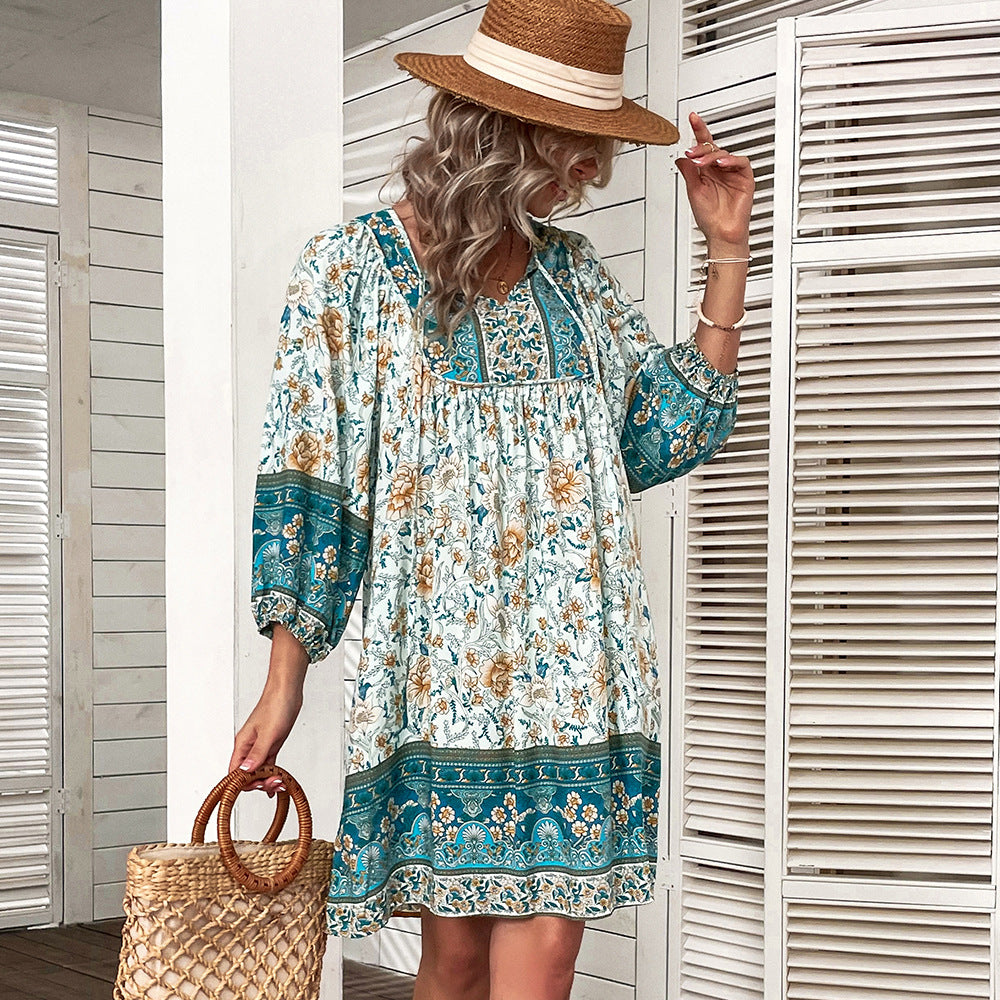 Robe d'été bohème fleurie Amélie Morin