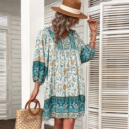 Robe d'été bohème fleurie Amélie Morin