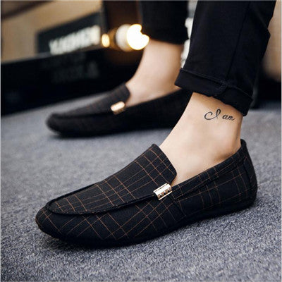 Mocassins rayés en toile Amelie Morin pour hommes